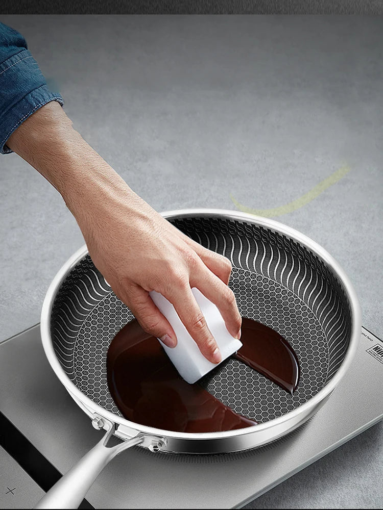 Poêle Wok en Acier Inoxydable 316 antiadhésif