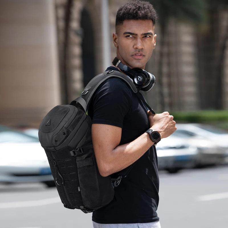 Sacoche Homme Grande Capacité Imperméable Sac Bandoulière de Voyage Court