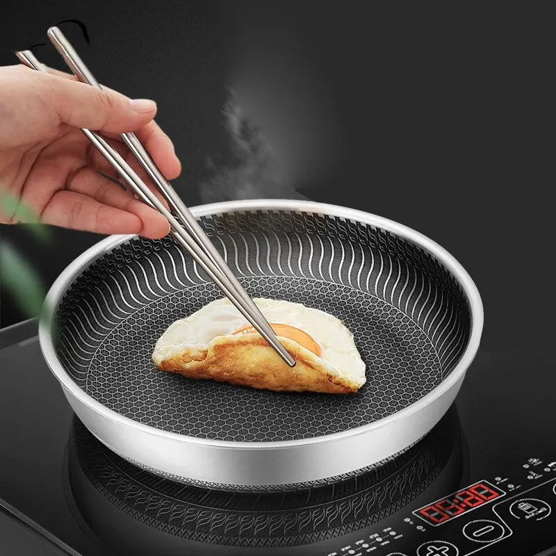 Poêle Wok en Acier Inoxydable 316 antiadhésif