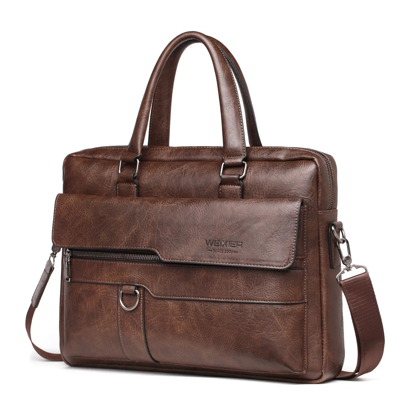 Sacoche Homme Cuir PU Haute Qualité pour Ordinateur 14 Pouces