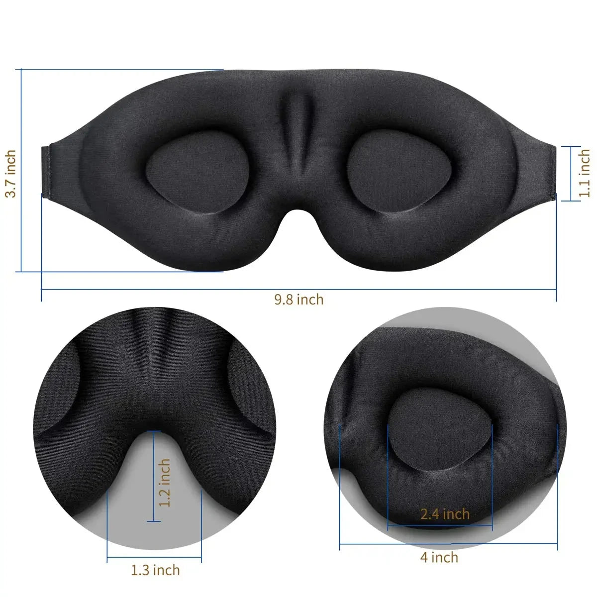 Le Masque de Nuit 3D Contourné pour Dormir