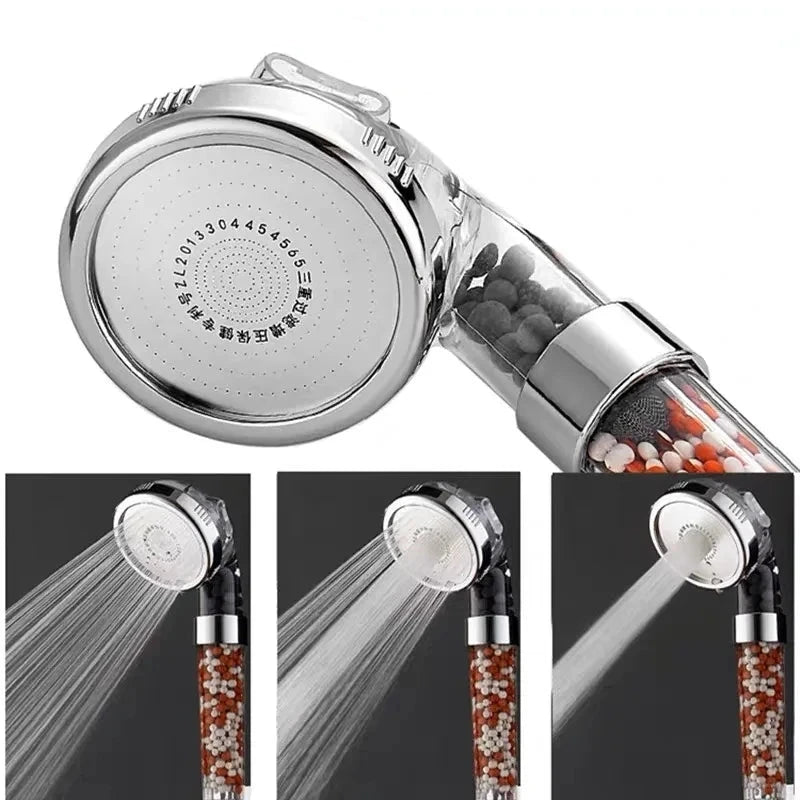 Douche Haute Pression 3 Fonctions Économiseur d'Eau avec Filtre Anion