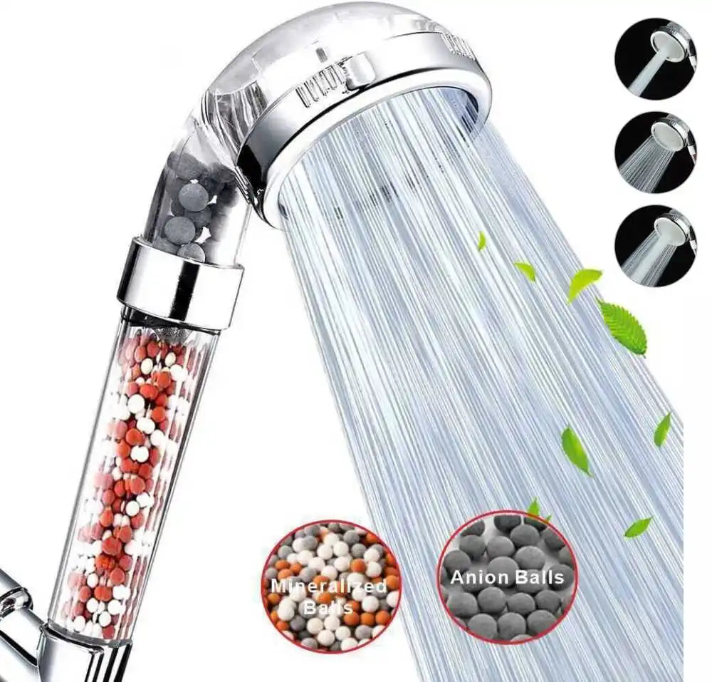 Douche Haute Pression 3 Fonctions Économiseur d'Eau avec Filtre Anion