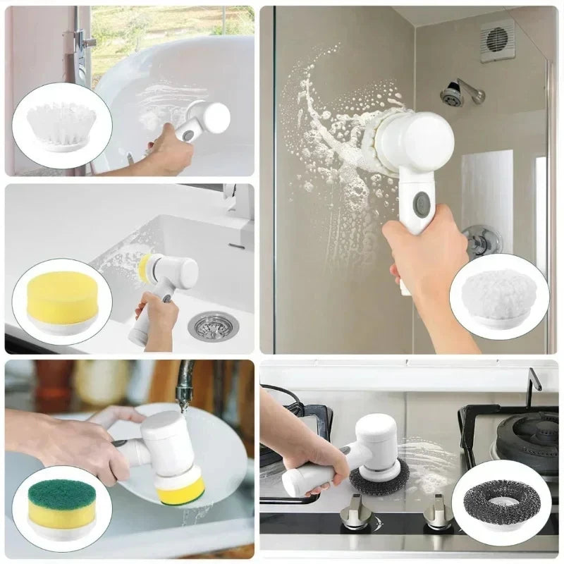 Brosse Électrique Rotative avec 5 Têtes Remplaçables