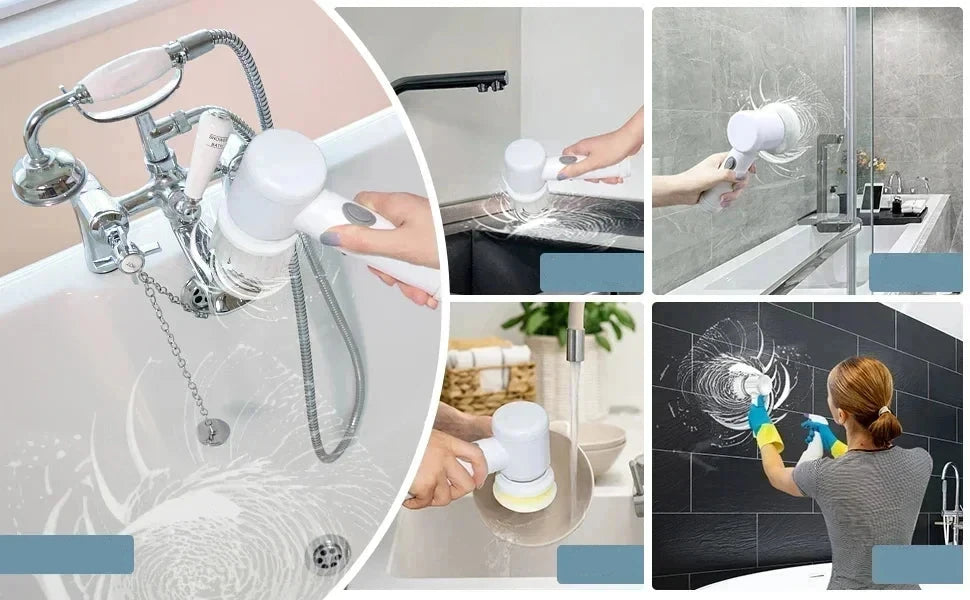 Brosse Électrique Rotative avec 5 Têtes Remplaçables