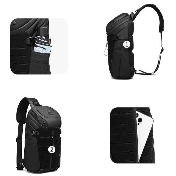 Sacoche Homme Grande Capacité Imperméable Sac Bandoulière de Voyage Court