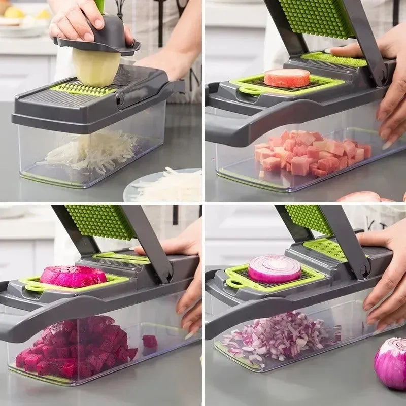 Hachoir Trancheuse et Râpe Multifonction pour Légumes