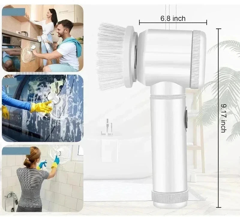 Brosse Électrique Rotative avec 5 Têtes Remplaçables