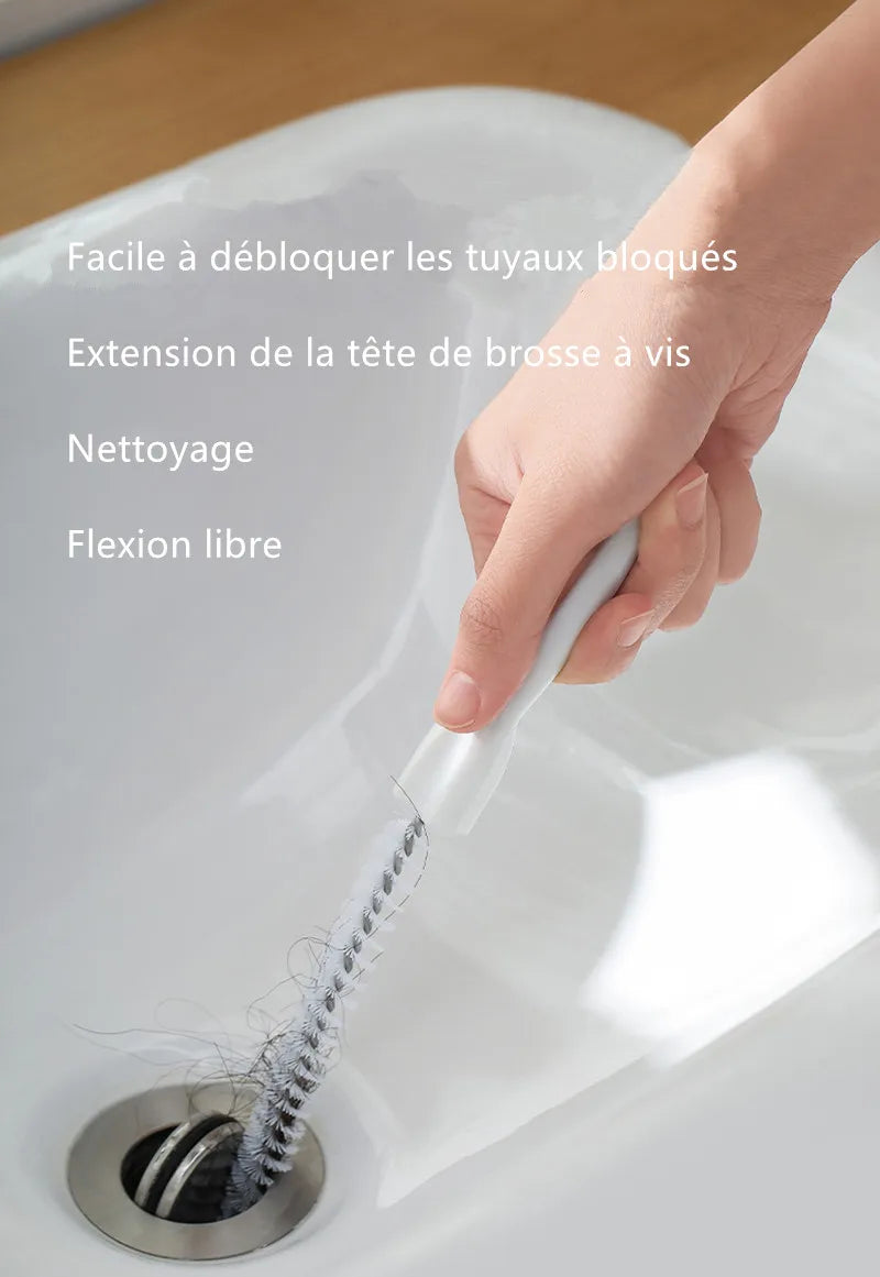 Brosse Flexible pour Nettoyage de Tuyaux et Débouchage de Canalisation