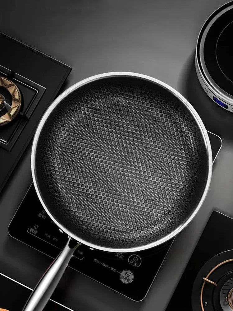 Poêle Wok en Acier Inoxydable 316 antiadhésif
