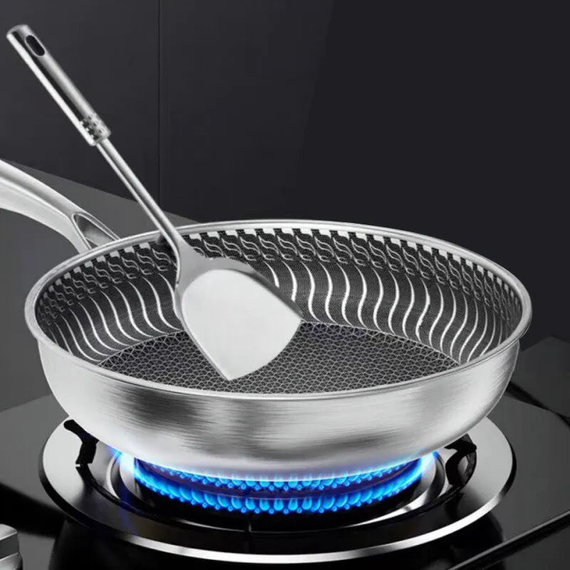 Poêle Wok en Acier Inoxydable 316 antiadhésif
