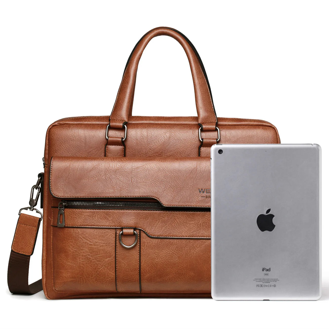 Sacoche Homme Cuir PU Haute Qualité pour Ordinateur 14 Pouces