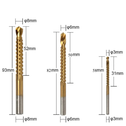 Jeu de Forets Métalliques Titanium 6 Pièces