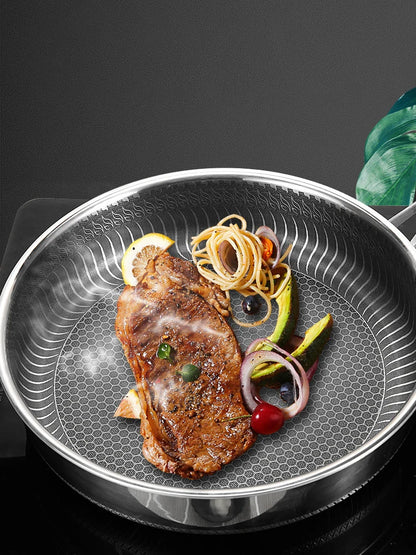Poêle Wok en Acier Inoxydable 316 antiadhésif