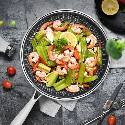 Poêle Wok en Acier Inoxydable 316 antiadhésif