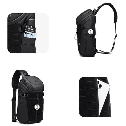 Sacoche Homme Grande Capacité Imperméable Sac Bandoulière de Voyage Court