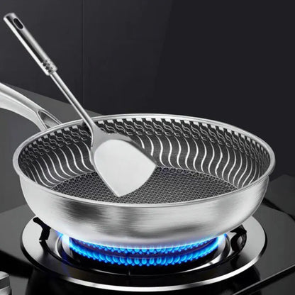 Poêle Wok en Acier Inoxydable 316 antiadhésif
